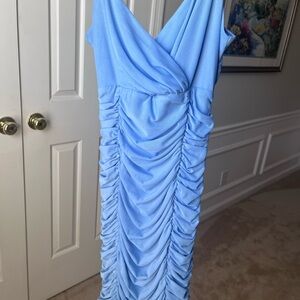 Blue Ruched Dress